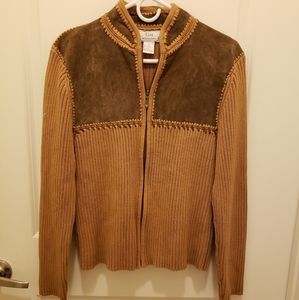 Lisa Int'l suede sweater jacket